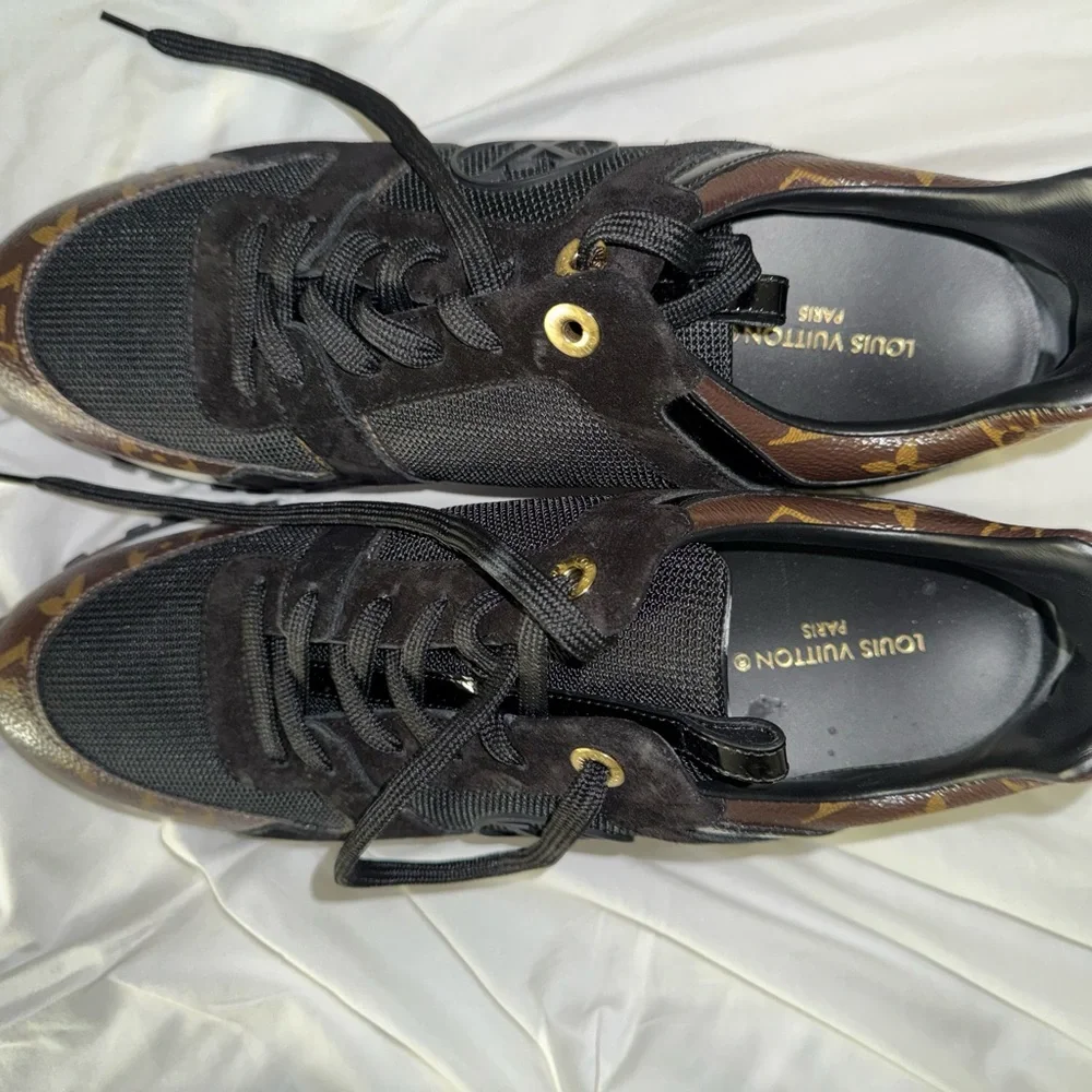 Louis Vuitton Black and Gold Luxury Sneakers - Picture 2 of 3